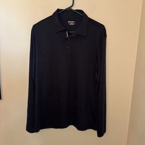 UNTUCKit Black Long Sleeve Polo Shirt